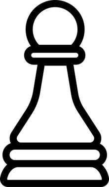 Satranç taşı web simgesi basit vektör illüstrasyonu