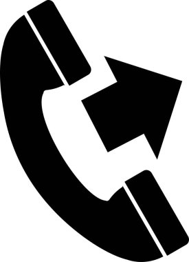 telefon web simgesi basit vektör illüstrasyonu