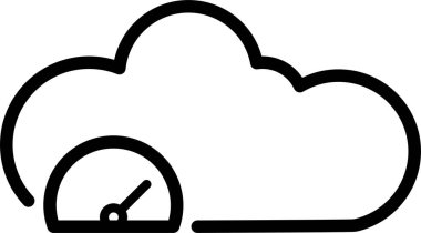 Bulut hesaplama web simgesi basit vektör illüstrasyonu