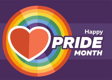 Gurur ayı için vektör illüstrasyonu. gökkuşağı bayrağı