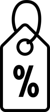 indirimli web simgesi basit vektör illüstrasyonu