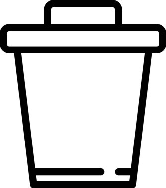 Çöp kutusu web simgesi basit vektör illüstrasyonu