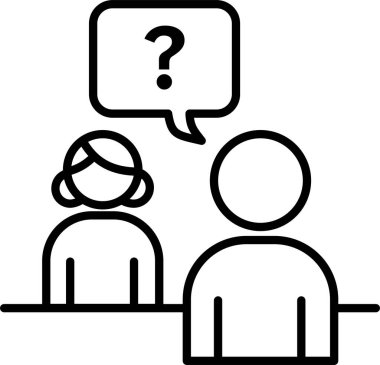 tartışma web simgesi basit vektör illüstrasyonu