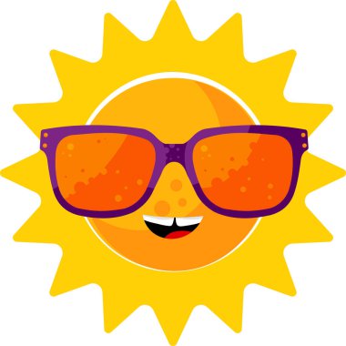 Güneş gözlüklü. vektör karikatür çizimi.