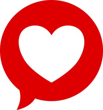 Kalp Simgesi Basit Vektör İllüstrasyonu