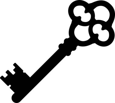 Klasik anahtar. Web simgesi basit illüstrasyon