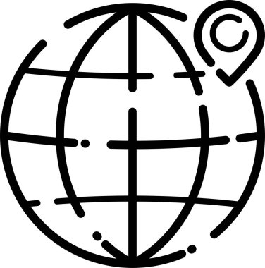 konum haritası simgesi dış hat biçiminde