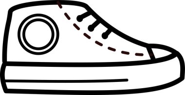 Ayakkabı ağı simgesi, erkek ayakkabısı işareti, basit illüstrasyon