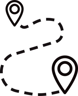 konum haritası gps simgesi, vektör çizimi