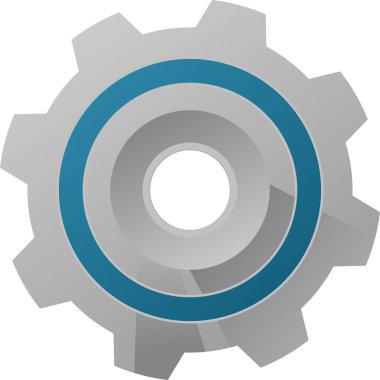 Gear modern simgesinin vektör illüstrasyonu