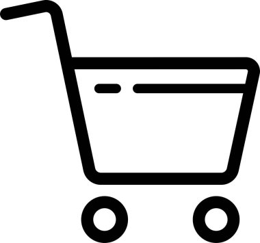 Alışveriş arabası simgesi, e-ticaret, vektör illüstrasyonu