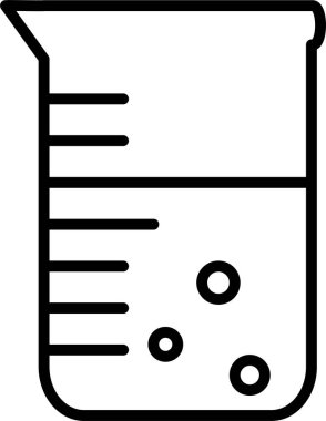 Sıvı ve kabarcıklar içeren ölçü kabı