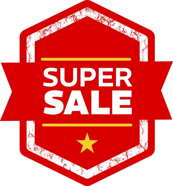 Süper Satış Bayrağı. Vektör illüstrasyonu