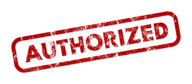 Beyaz arkaplanda kırmızı onaylı pul grafik tasarımı