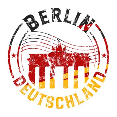 Berlin haritası. Beyaz arkaplanda web simgesi 