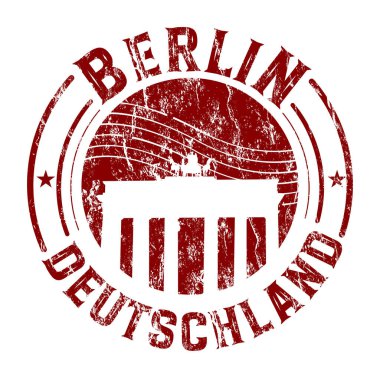 Berlin damgası, beyaz arkaplanda web simgesi 
