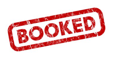 Kırmızı mühürlü metin kelime koyu rezervasyonlu