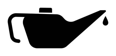 Siyah yağ tenekesi sıvı damlatıyor.