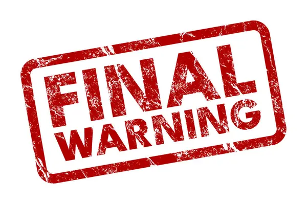 Son uyarı damgası. Klasik grunge işareti