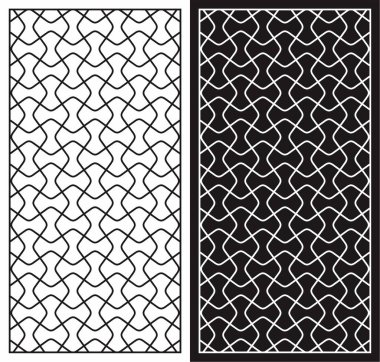 siyah ve beyaz geometrik desen. Tekstil, duvar kâğıtları ve diğer şeyler için soyut arkaplan