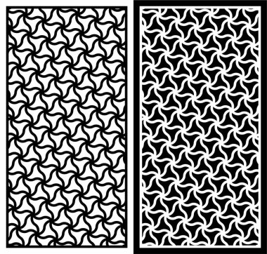 Siyah ve beyaz geometrik elementlerle kusursuz desen, vektör