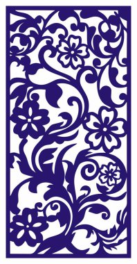 Vektör lazer kesme motif bölme çitleri ön cephe, pürüzsüz desen