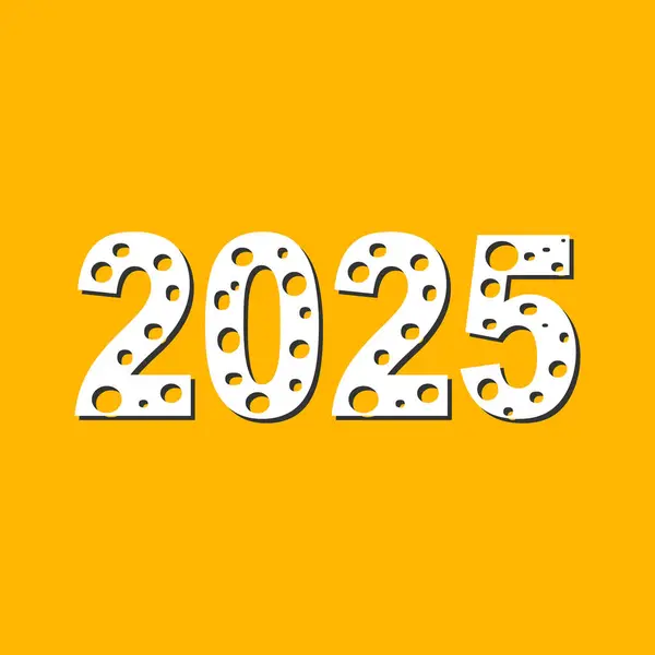 Yeni yıl 2025, yeni yılı kutlamak için metin numarası.  