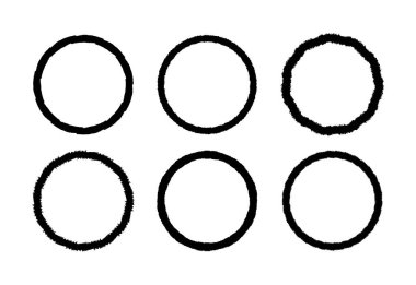  Grunge Yuvarlak Çember Sancak Vektör Kümesi Sıkıntılı Doku