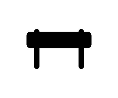 Reklam Kavramları için Beyaz Arkaplan Simgesi Boş Billboard Silueti Simgesi