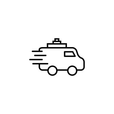 Hızlı Teslimat Van Simgesi Hareket Hatları Temsilcisi Ekspres Nakliye Servisi