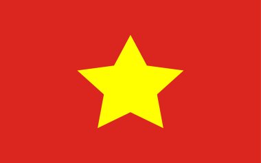 Yıldız sembollü ulusal Vietnam bayrağı taşıyıcısı 