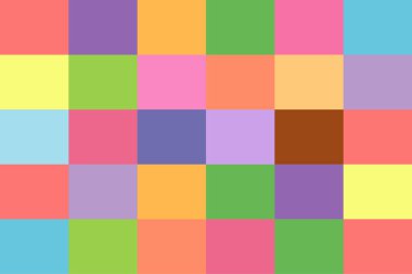 Canlı ve oyuncu projeler için renkli kare şablon arkaplan tasarımı 