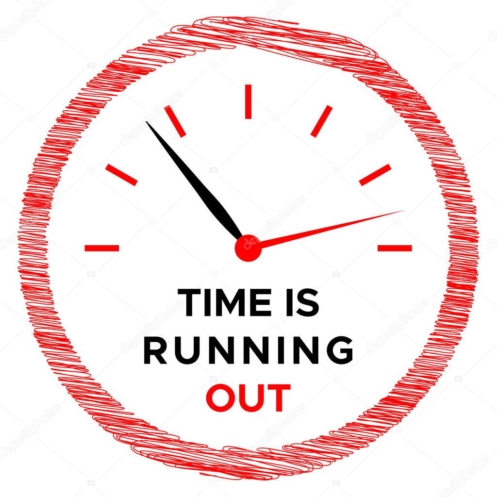 Time is running out clock deadline urgency countdown timer ticking watch