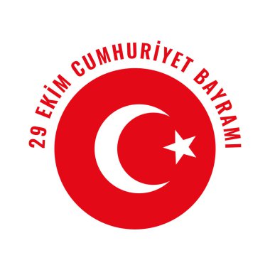 Hilal ve yıldızlı Türk bayrağı 29 Ekim cumhuriyet bayramını kutluyor. Bayrami, bağımsızlık ve demokrasiyi onurlandıran ulusal bir bayram..