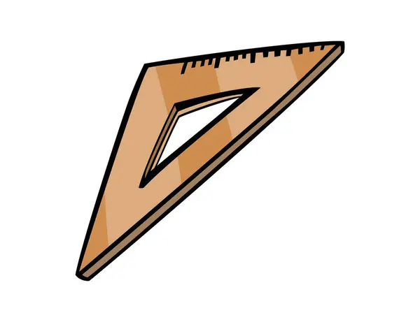 Üçgen cetvel vektörünü tam olarak ölçmek kolaydır