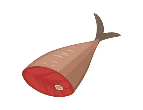 Yarı Deniz Balığı Simgesi. Taze Deniz Ürünleri Resmi