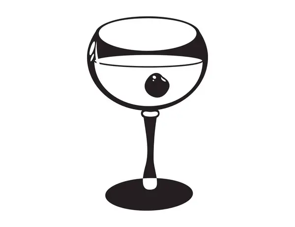 Kabarcıklı şampanya bardağı, vektör tasarımı