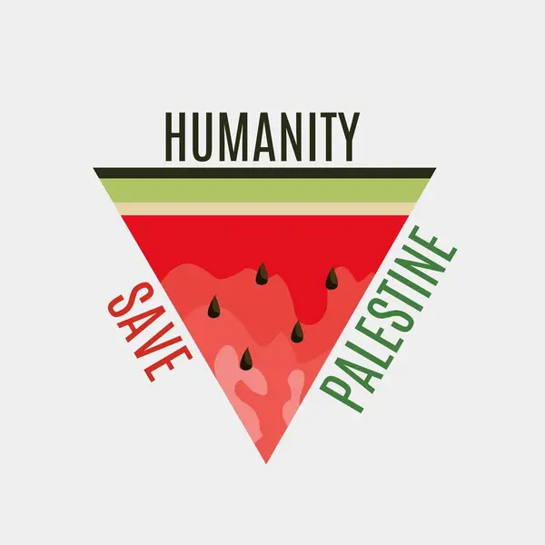 stock vector  Watermelon symbol for solidarity of Palestine