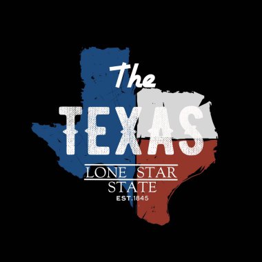 Grunge Texas logosunun illüstrasyon vektörü tişört ve tipografi için mükemmel. Klasik Teksas damgası.
