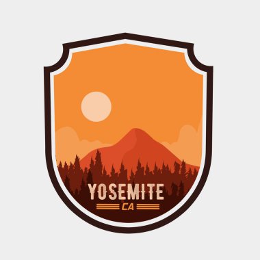 Yosemite Ormanı ve Ulusal Park Baskı, giyim, poster, çıkartma için mükemmel