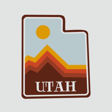 Utah State Ulusal Parkı stili etiketler için mükemmel, vs.