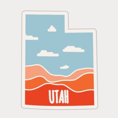 Utah Eyalet Manzarası Minimalist Çöl Sanat Tasarımı