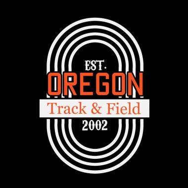 Oregon Track and Field Vintage ve Retro Symbol Yazdırma, Giydirme, Yapıştırma vs. için mükemmel
