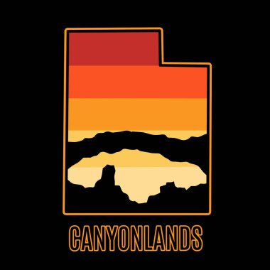 Canyonlands Desert Silhouette Sunset Scenery Yazdırma, Giydirme, Yapıştırma vs. için mükemmel