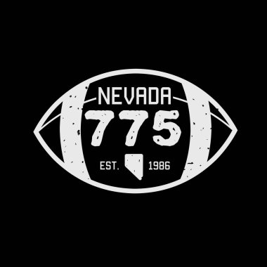 Grunge Style ile 755 Nevada Futbol Baskı, Giyim vs. için mükemmel