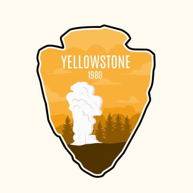  Turuncu Gökteki Yellowstone Ulusal Parkı Yazdırma, Giydirme vs. için mükemmel