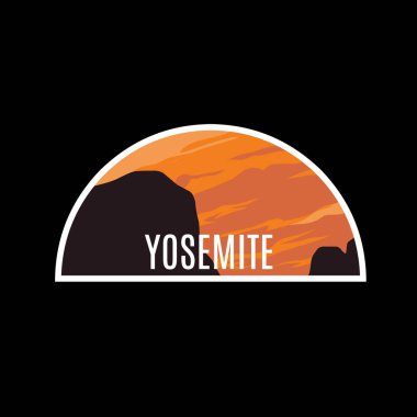 Yosemite Ulusal Parkı Amblemi 'nin Günbatımı