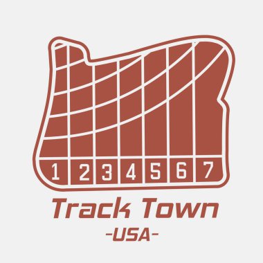  Oregon Track Town Atletizmi Yazdırma, Giydirme vs. için mükemmel