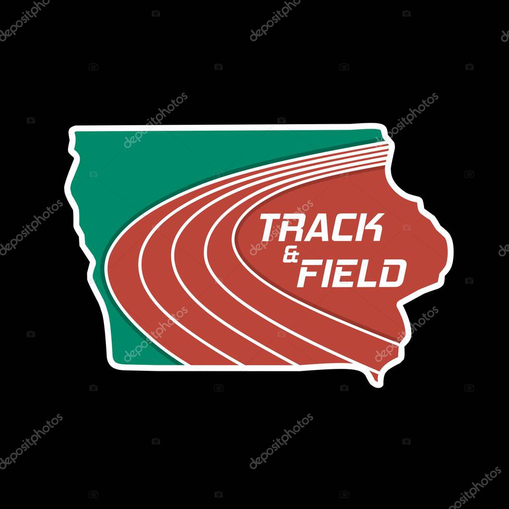 Iowa Athletic Track & Field Vintage Design Perfect for Print, Apparel, etc