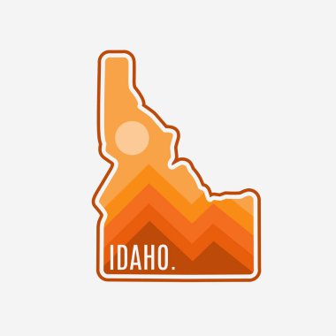 Idaho Günbatımı Dağı Etiket İçin Mükemmel, vs.